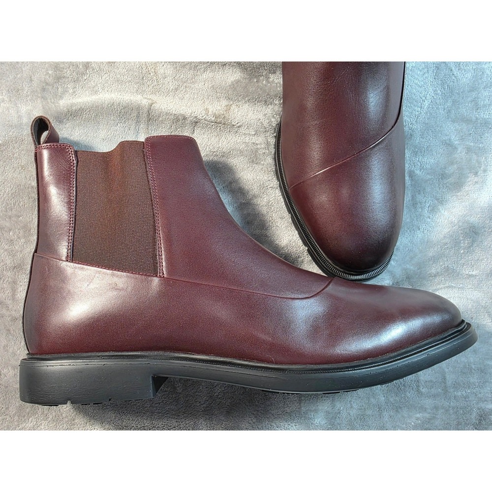 Thomas & Vine Hanford Chelsea Boots Slip On Mens 11 Bordeaux Leather NWOB